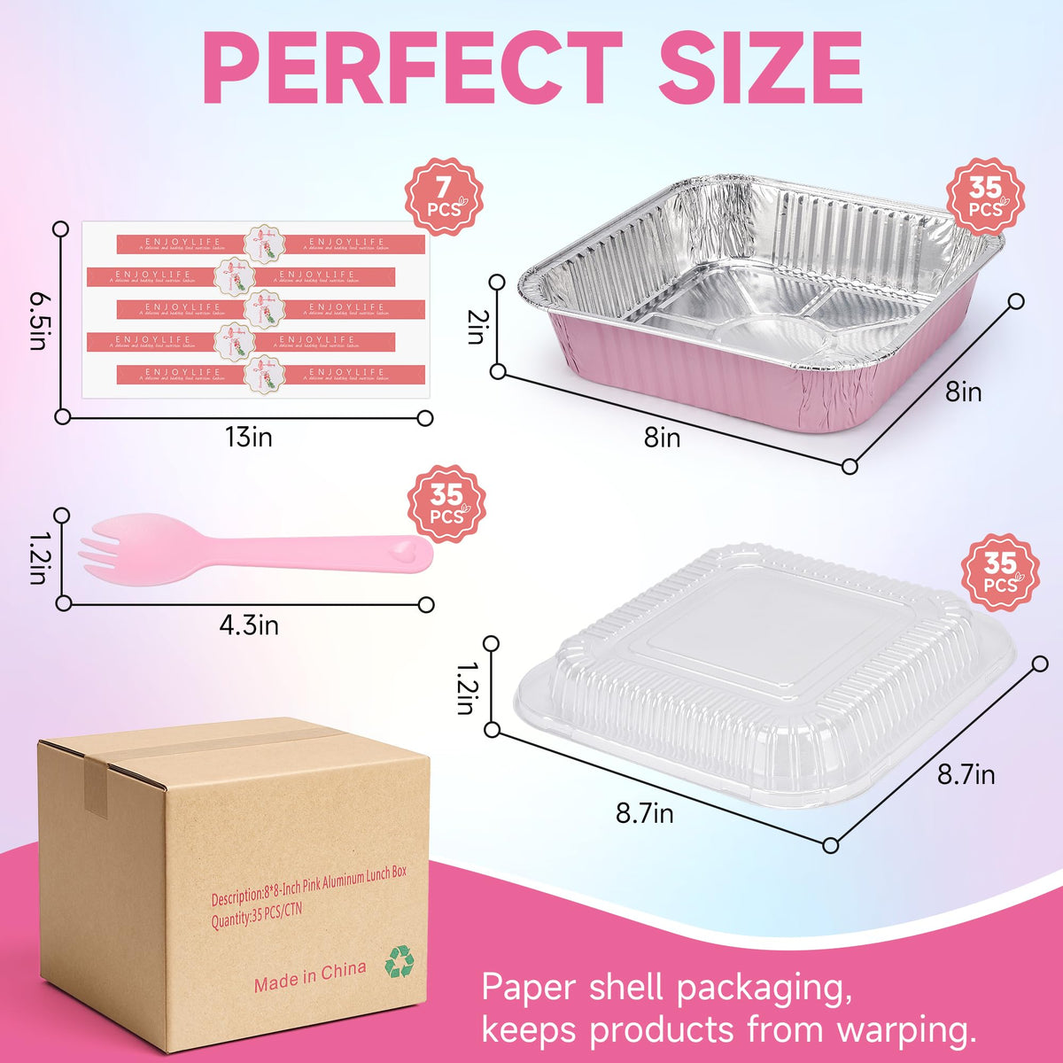 Sicliyh pink pans with clear lids showcase food while preventing spills.