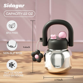 Sidagar tote tumbler straw lid, leakproof design for on-the-go hydration.