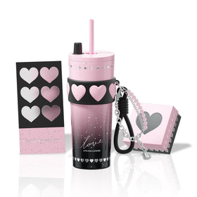 Sidagar 24oz tumbler front view in pink for on-the-go hydration