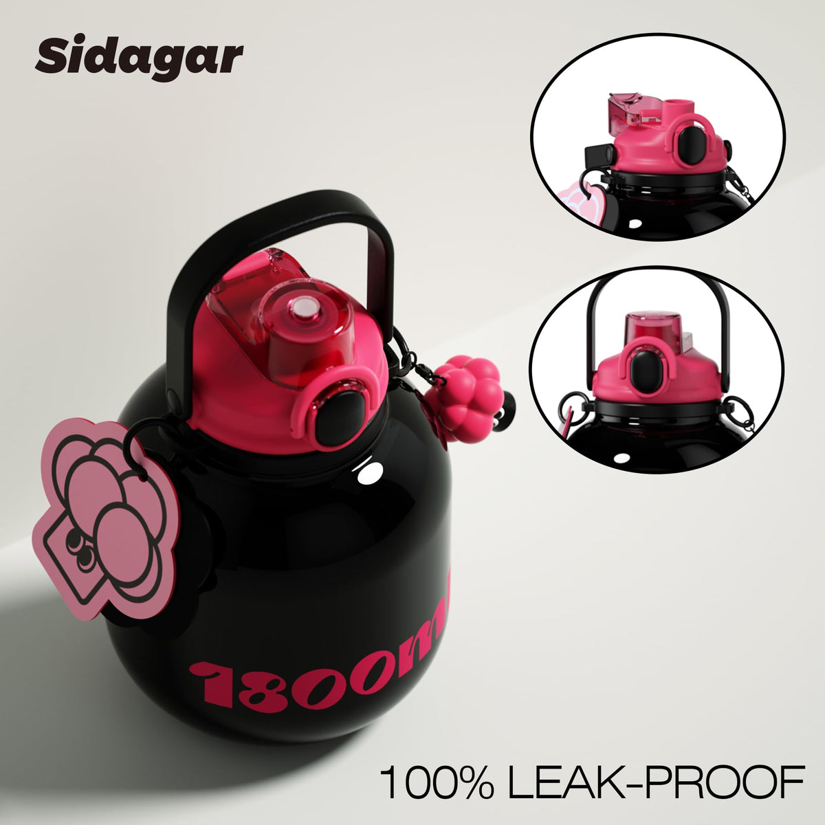 Sidagar carrying-handle highlights easy transport during workouts or travel