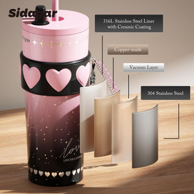 Sidagar keeps drinks cold up to 24 hours or hot up to 12