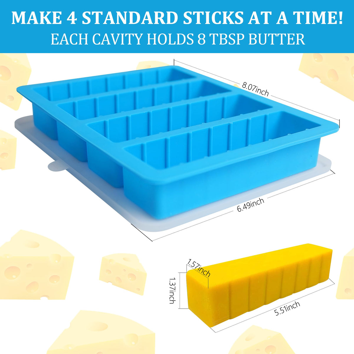 Sidosir mold interior displays four slots with clear spoon-scale marks for precise portions.