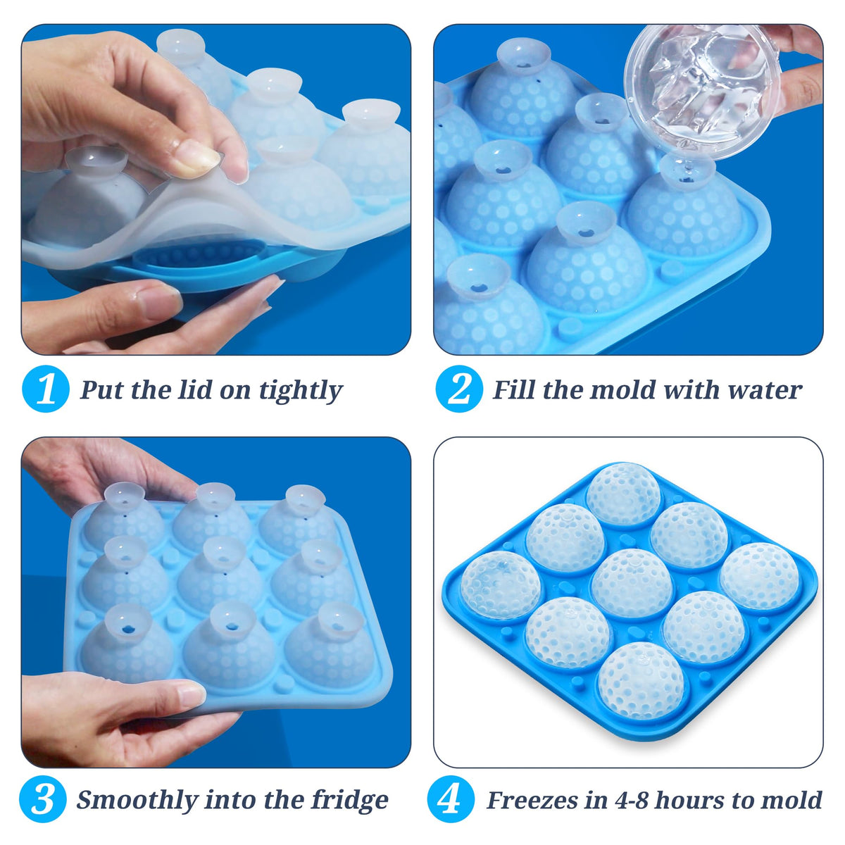Sidosir easy-release ice ball mold for quick removal