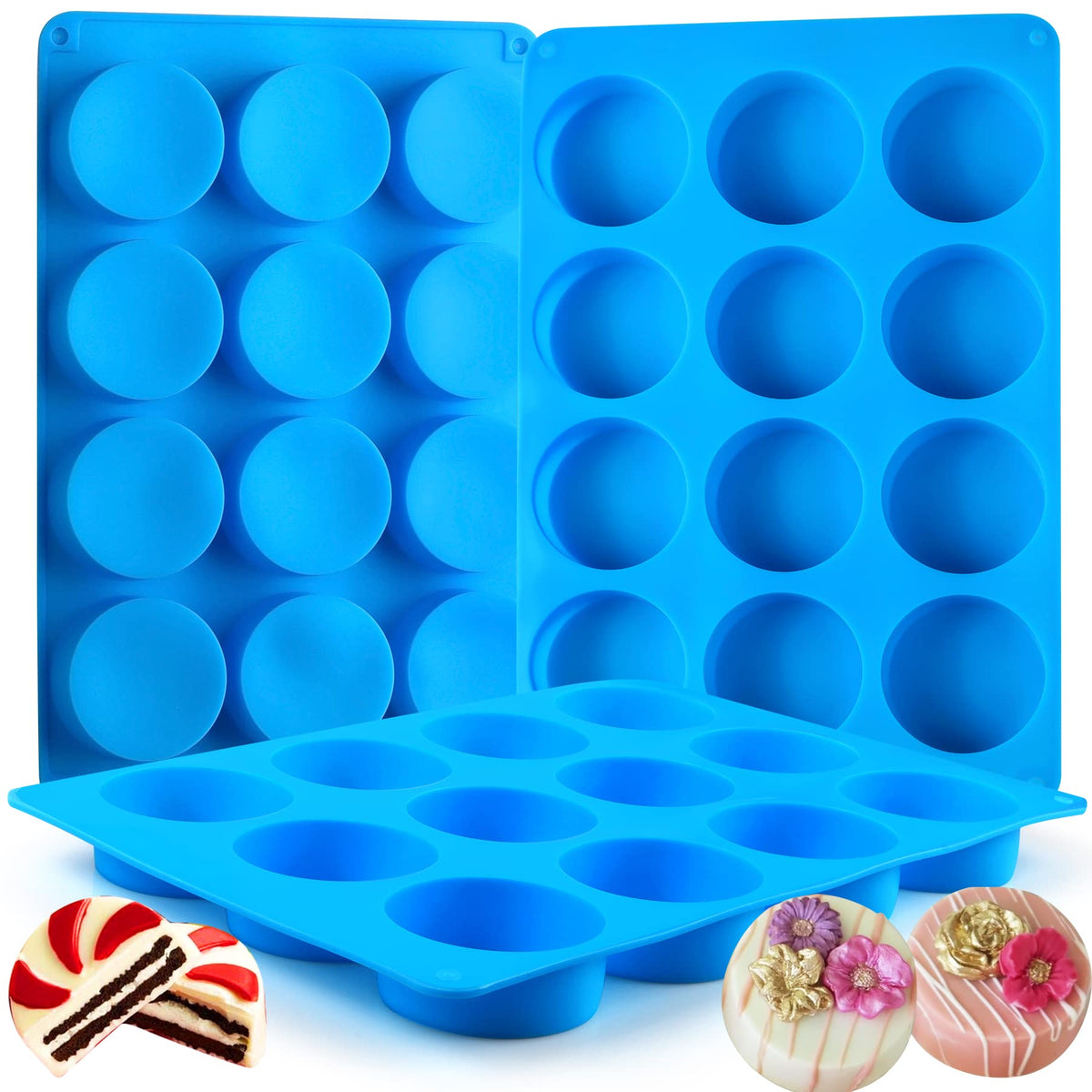 Sidosir Oreo mold with 12 cavities for easy chocolate coated cookies