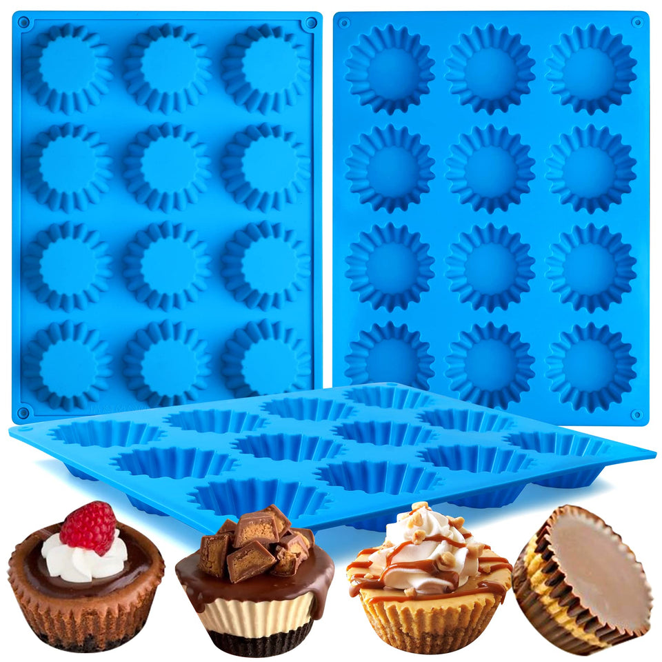 Sidosir peanut butter cup mold 3pcs for easy release and versatile bite-size treats.