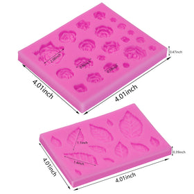 SIENON cupcake toppers and candy with rose-leaf molds