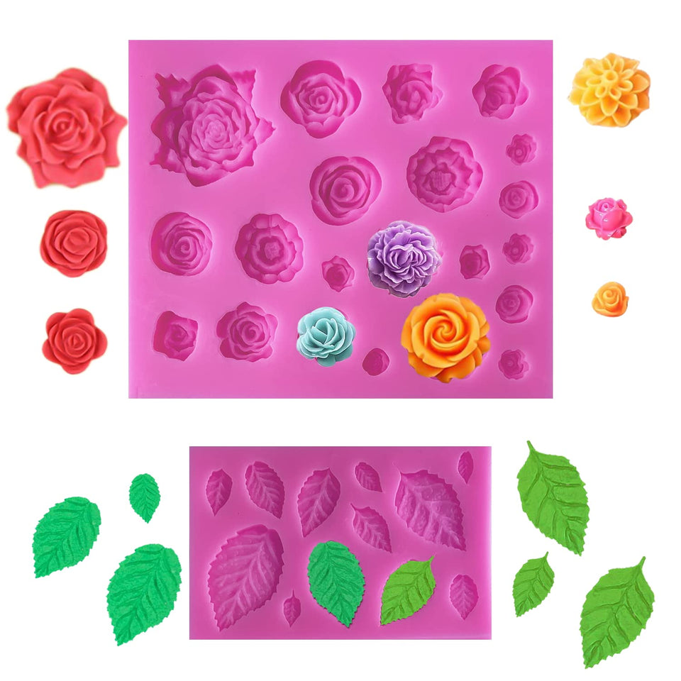 SIENON rose mold top view for elegant cake toppers
