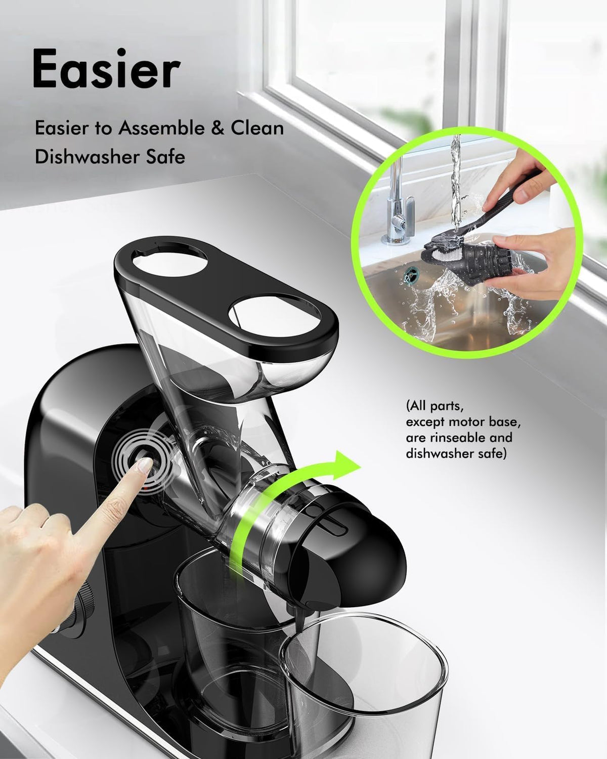 SiFENE 110 RPM Low-Speed Operation minimizes heat while staying quiet