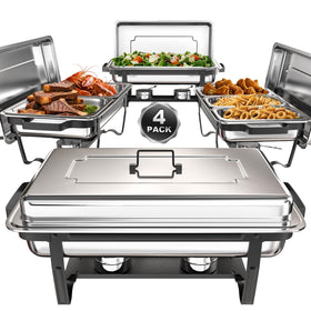 SIFER 9Qt buffet chafing dishes set for event service