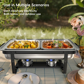 SIFER black stainless steel chafing dish for durable service