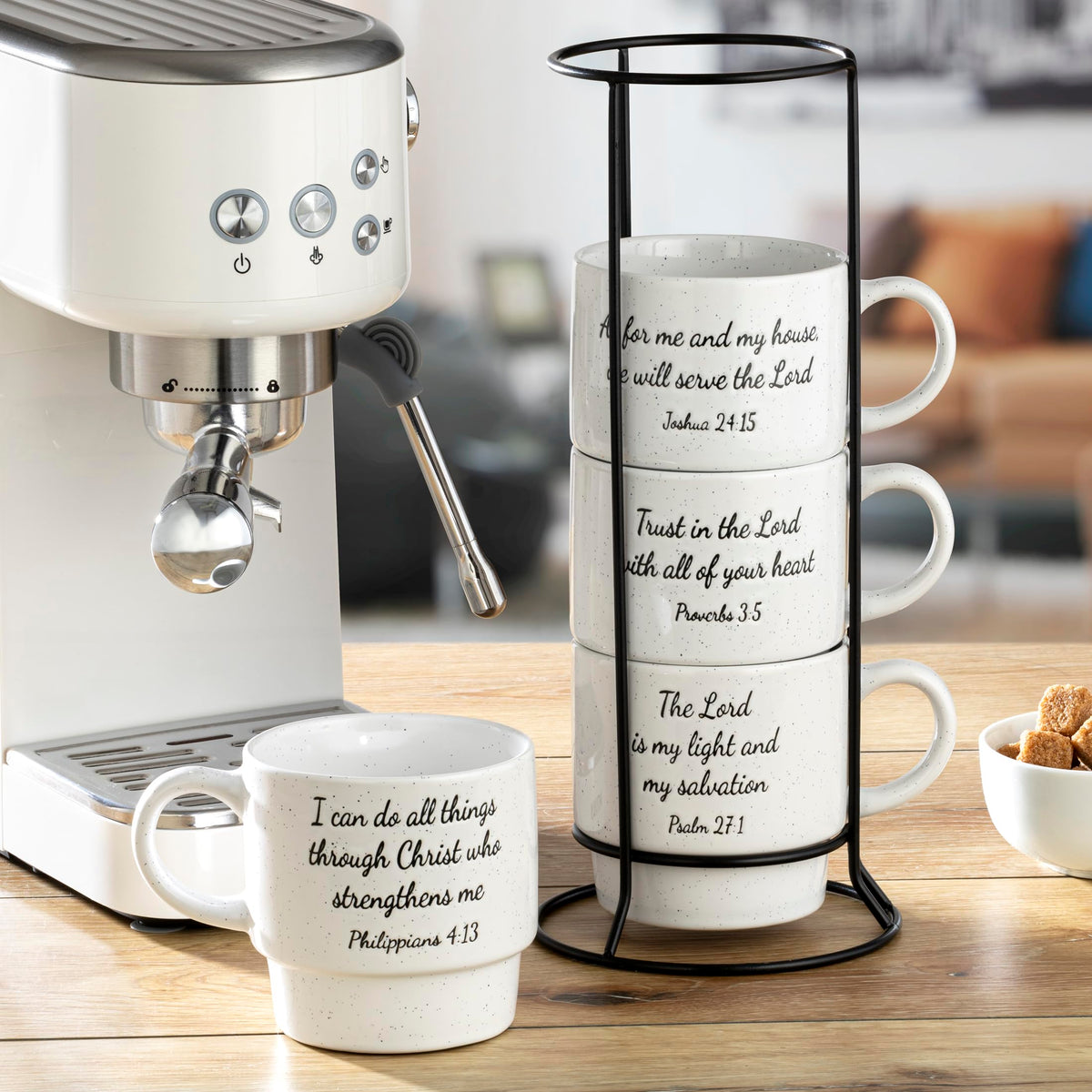 Signature Housewares speckled glaze mug design adds modern kitchen style