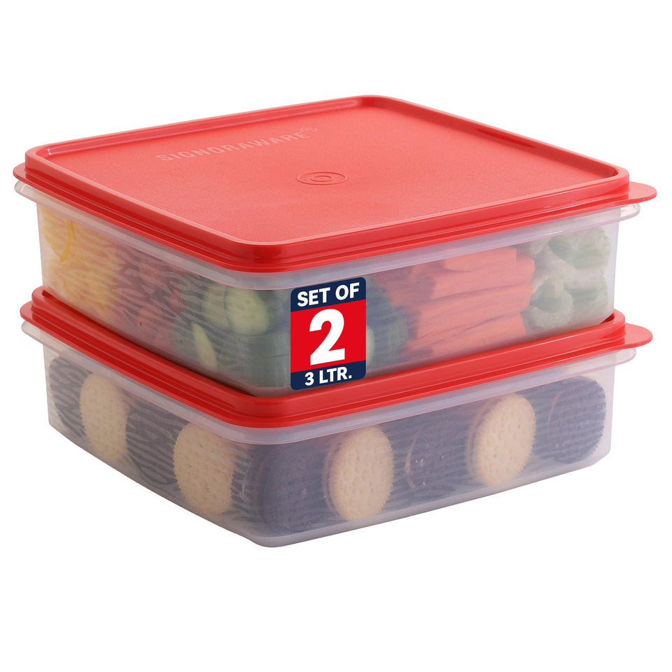 Signora Ware 3L storage container with lid keeps meals organized and fresh.