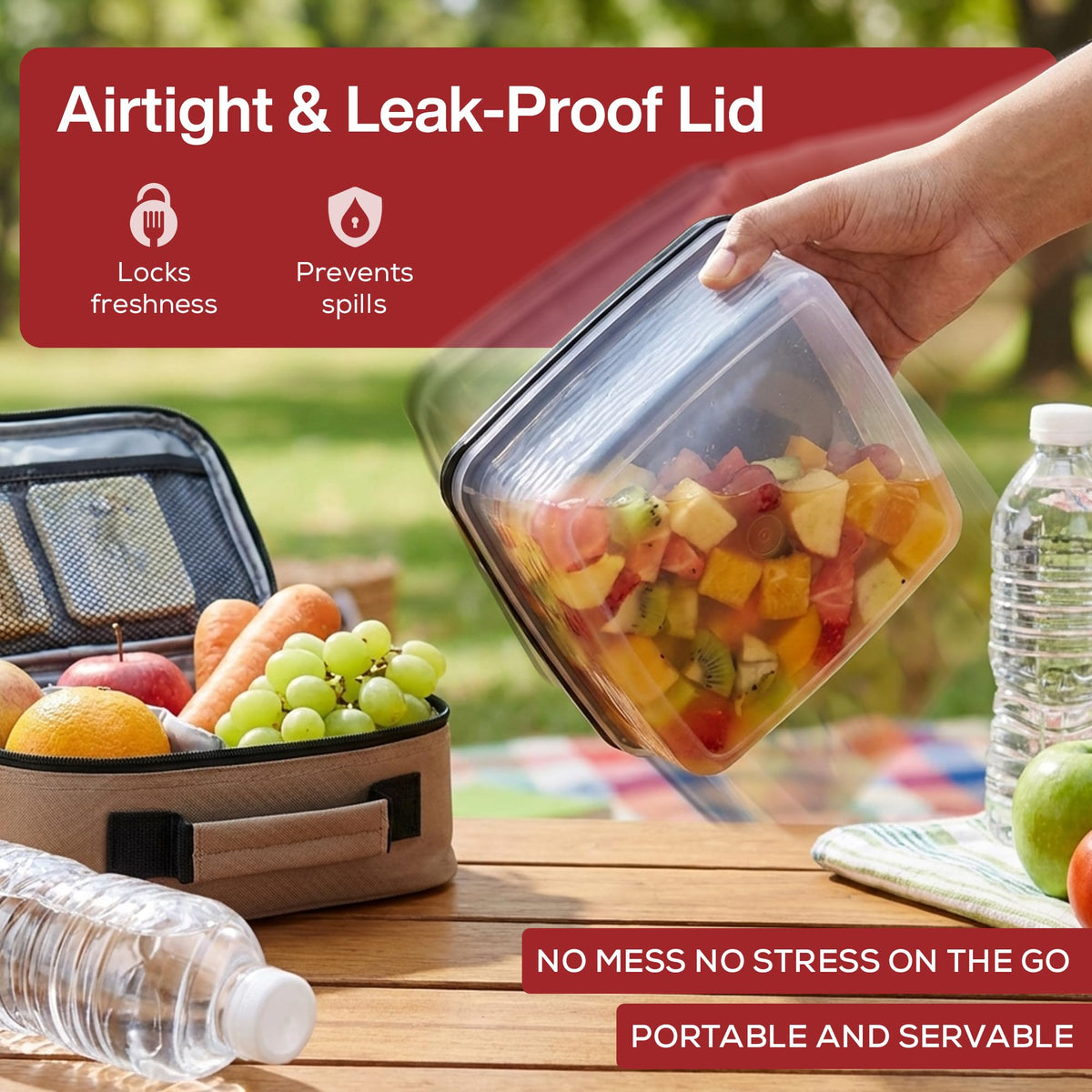 Signora Ware BPA-free plastic lunch container safe for meal prep.