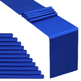 SiinvdaBZX royal blue satin table runner adds elegant shine to tables.