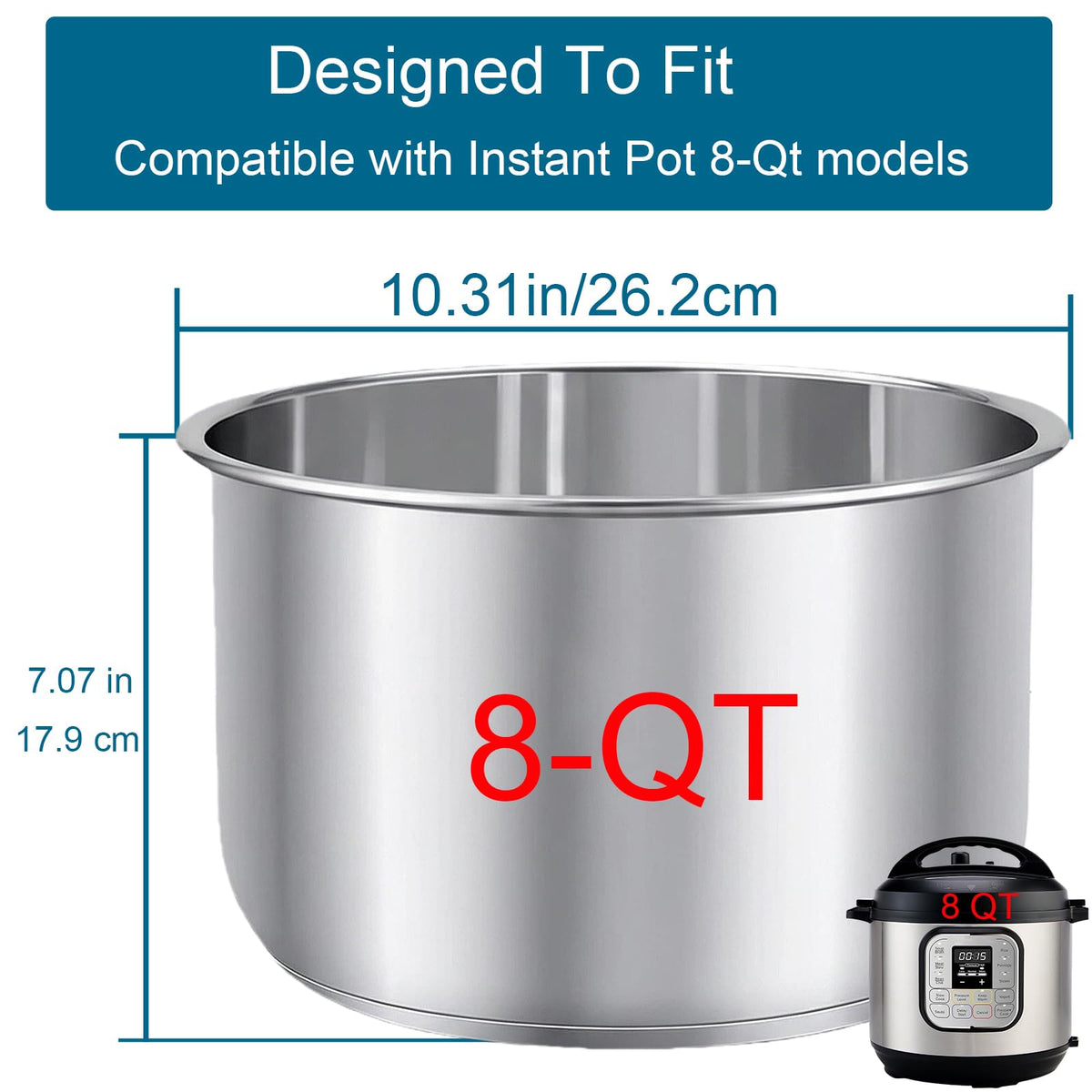 Siireemuu 304 stainless steel inner pot with heavy base for even cooking