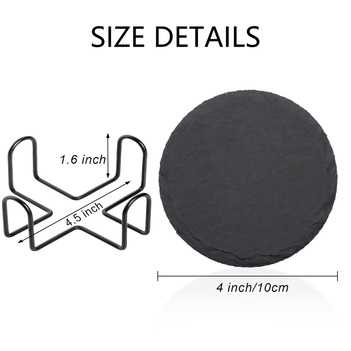 SIJDIEE coaster holder with coasters organized neatly for compact storage.