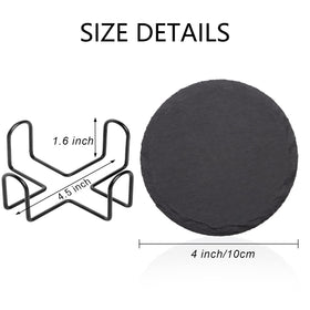 SIJDIEE coaster holder with coasters organized neatly for compact storage.