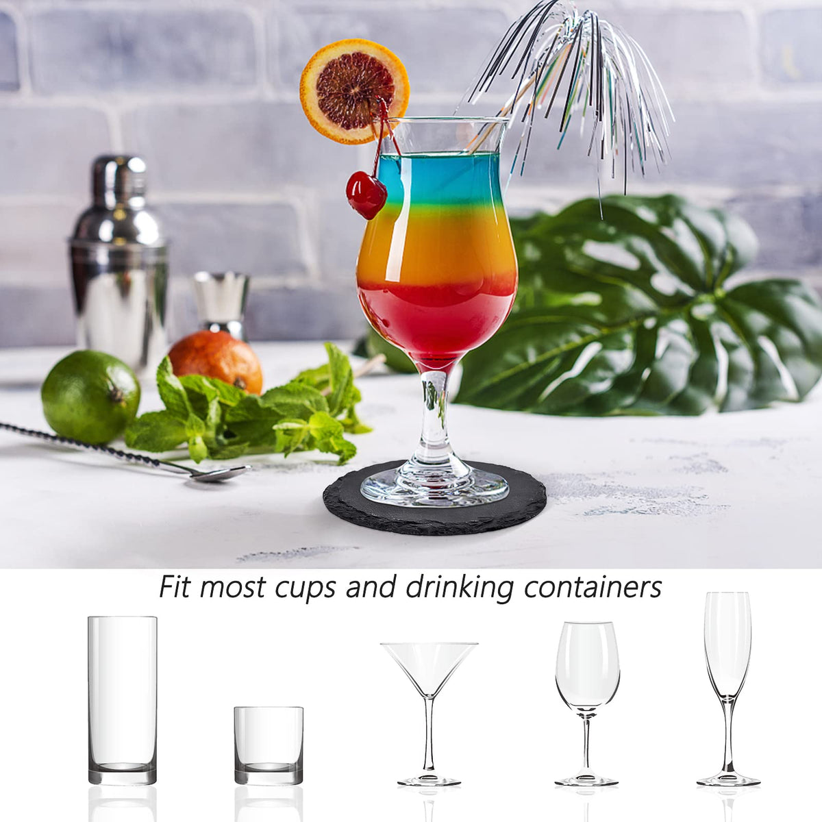 SIJDIEE coasters in home and event setting for versatile use.