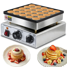 SIJIDING Mini Pancake Maker front view for quick batch cooking in busy cafes.