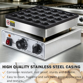 SIJIDING Mini Pancake Maker non-slip base for stable operation.