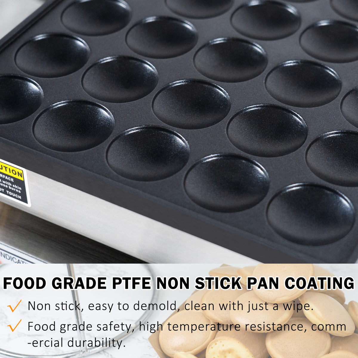SIJIDING Mini Pancake Maker timer dial enables consistent batches.