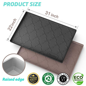 Anti-slip texture keeps bottles and cleaners from sliding on the mat.