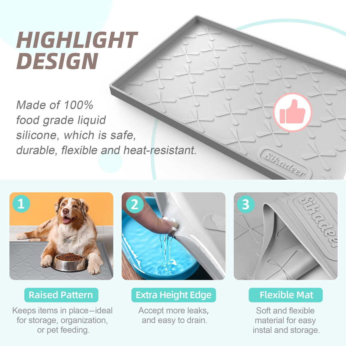 SIKADEER anti-slip surface prevents sliding tools on shelves