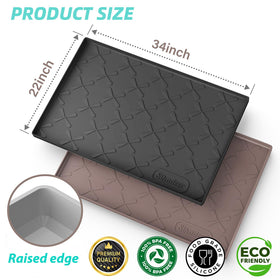 SIKADEER raised-edge mat (1.6 cm) to contain spills and moisture