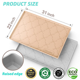 SIKADEER silicone kitchen mat waterproof surface easy to wipe clean