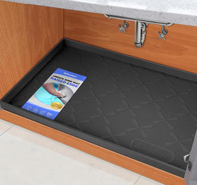 SIKADEER under-sink mat with 34x22 waterproof protection for cabinets