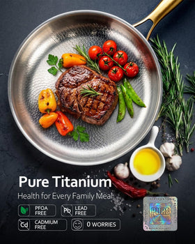 Sikiilu hammered titanium surface delivers natural nonstick.