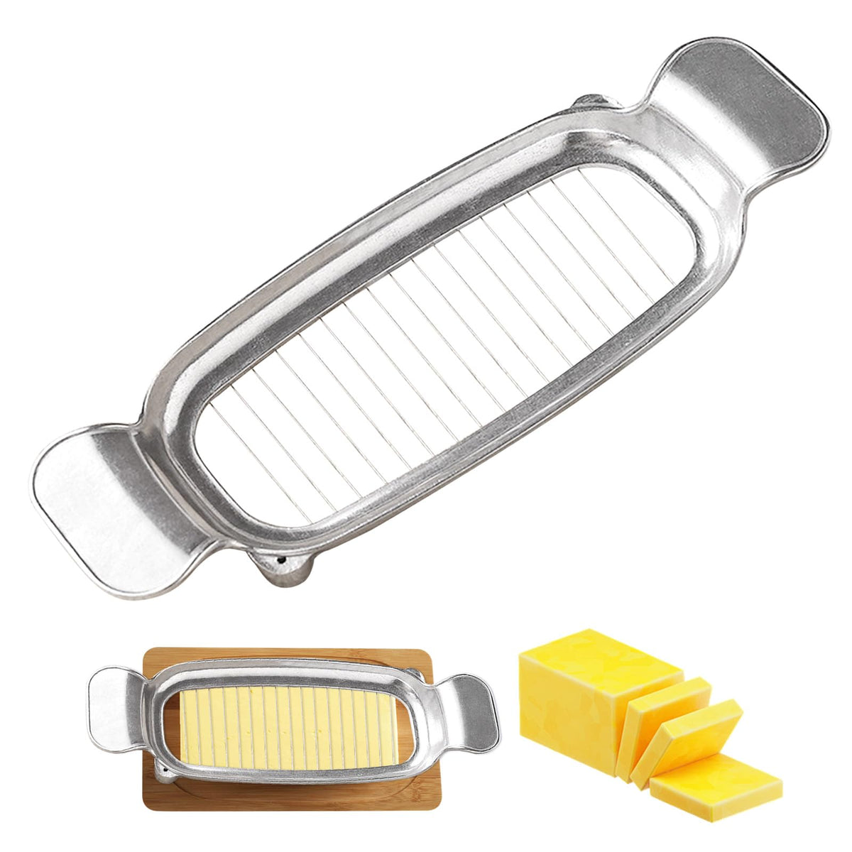 Silbingan butter and cheese slicer with wire for precise, even cuts.
