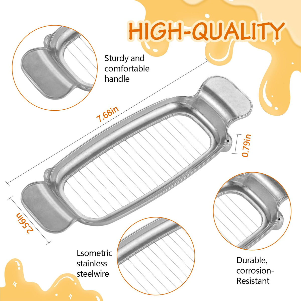 Silbingan ergonomic handle slicer enables comfortable, quick butter slicing.