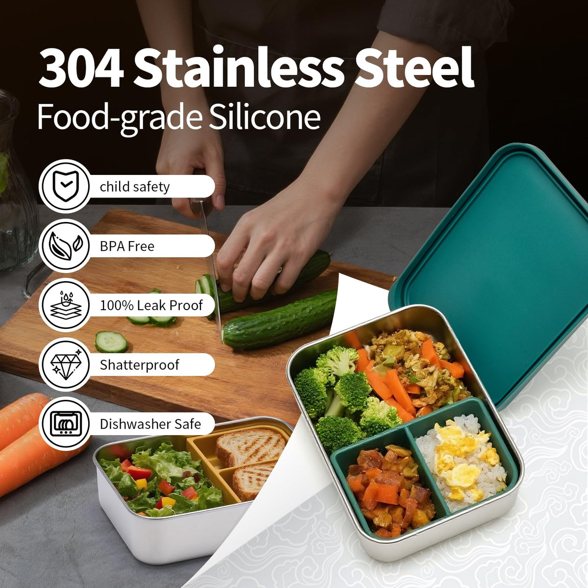 SILI FACTORY silicone lid ensures secure close to prevent leaks