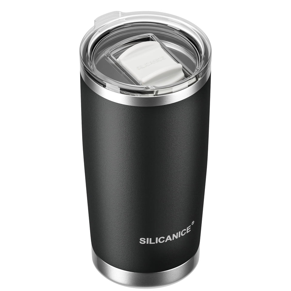 Silicanice 20oz tumbler with hygienic stainless interior for clean sips