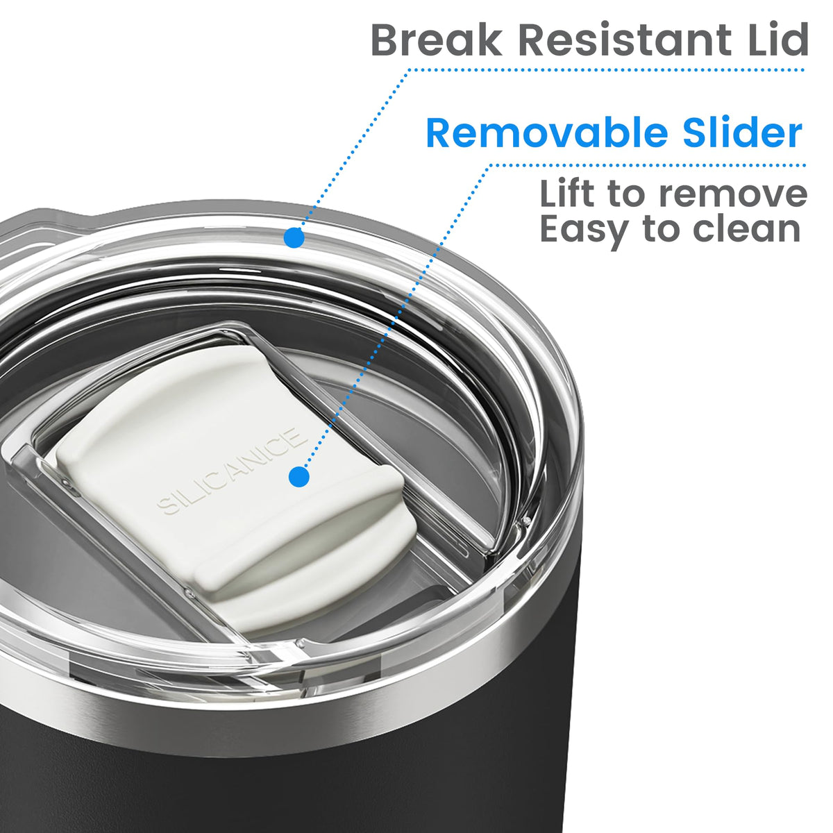 BPA-free travel mug designed to fit standard cup holders