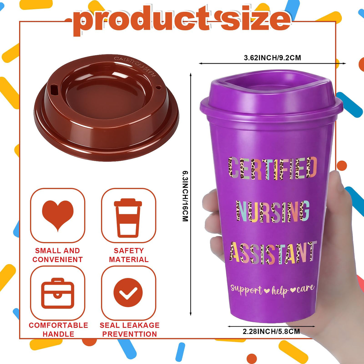 Silifine 16oz reusable tumblers with colorful lids for daily use