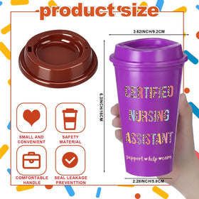 Silifine 16oz reusable tumblers with colorful lids for daily use