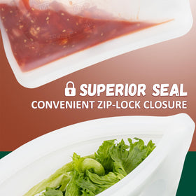 SiliSea 135oz bags withstand freezing for bulk storage.