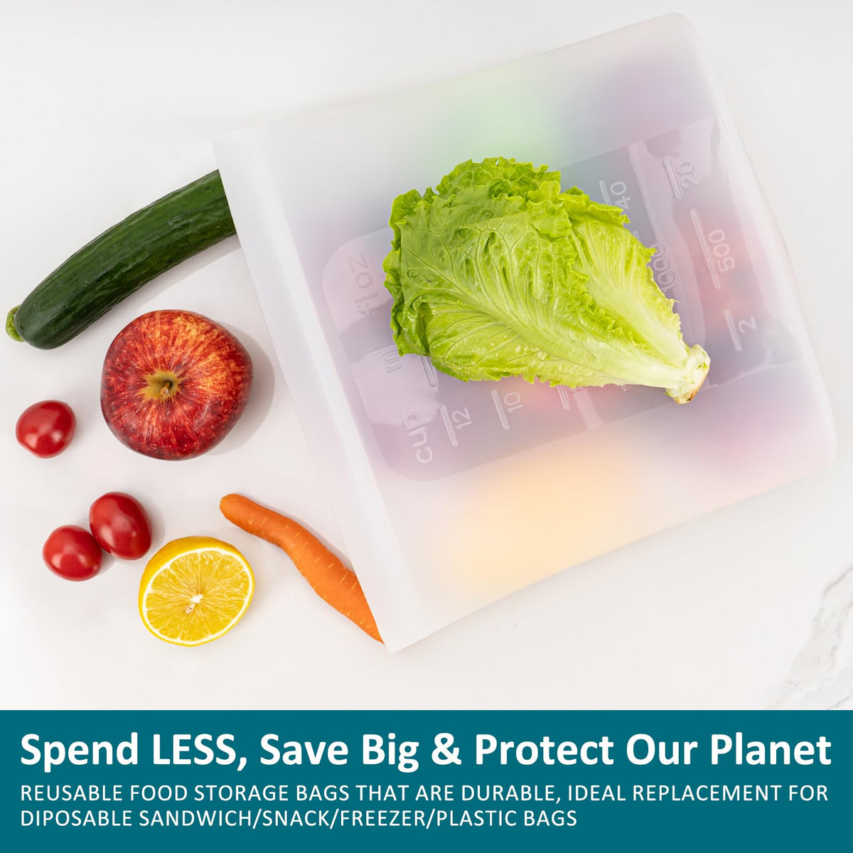 SiliSea reusable bags help reduce waste versus disposable plastics.