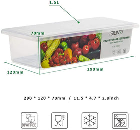 SILIVO compact fridge containers fit most fridges and shelves.