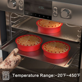 SILIVO easy release cake pans dishwasher safe silicone pans