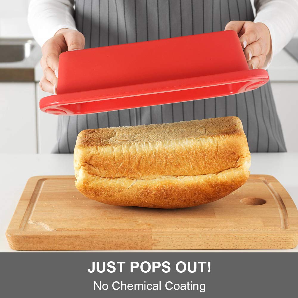 SILIVO loaf pan easy-release surface ensures clean loaf removal