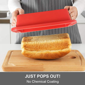 SILIVO loaf pan easy-release surface ensures clean loaf removal
