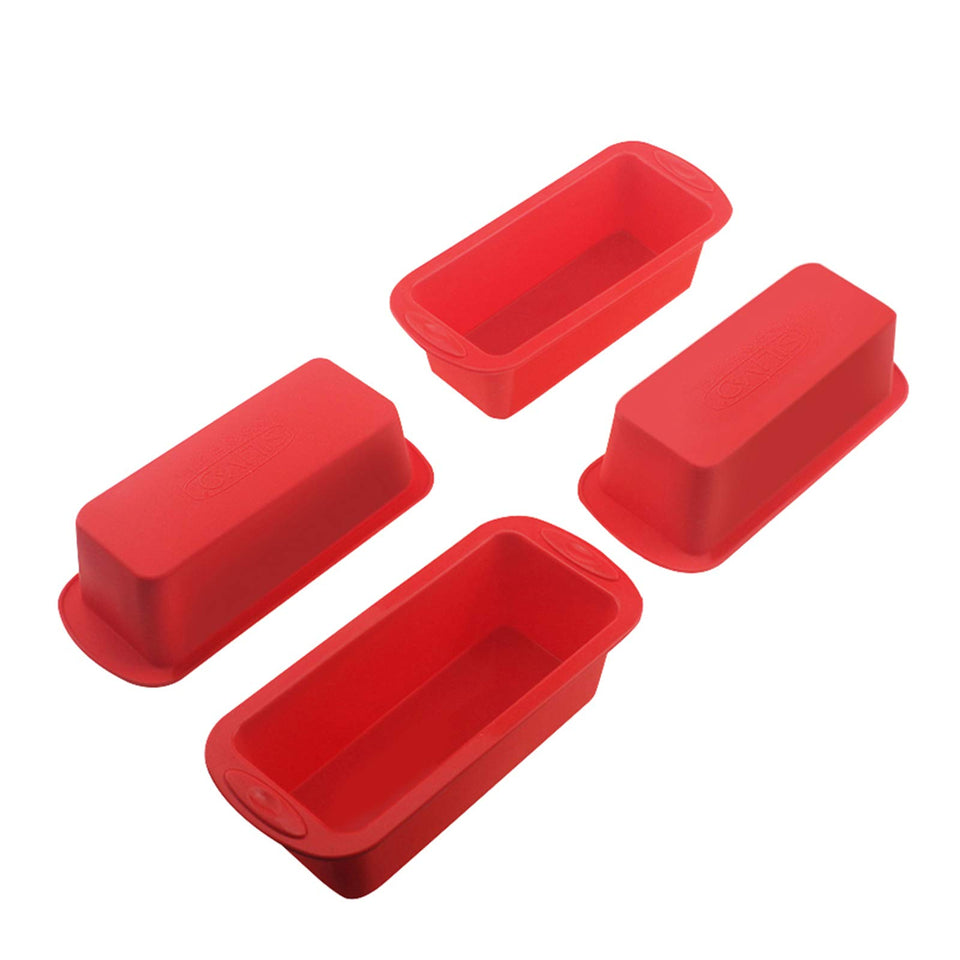 SILIVO mini loaf pans with easy nonstick release for quick baking.
