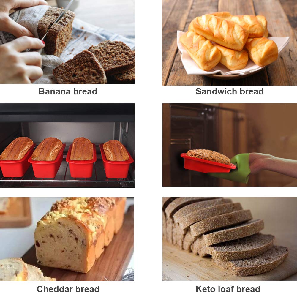 SILIVO stackable mini loaf pans save space in storage.