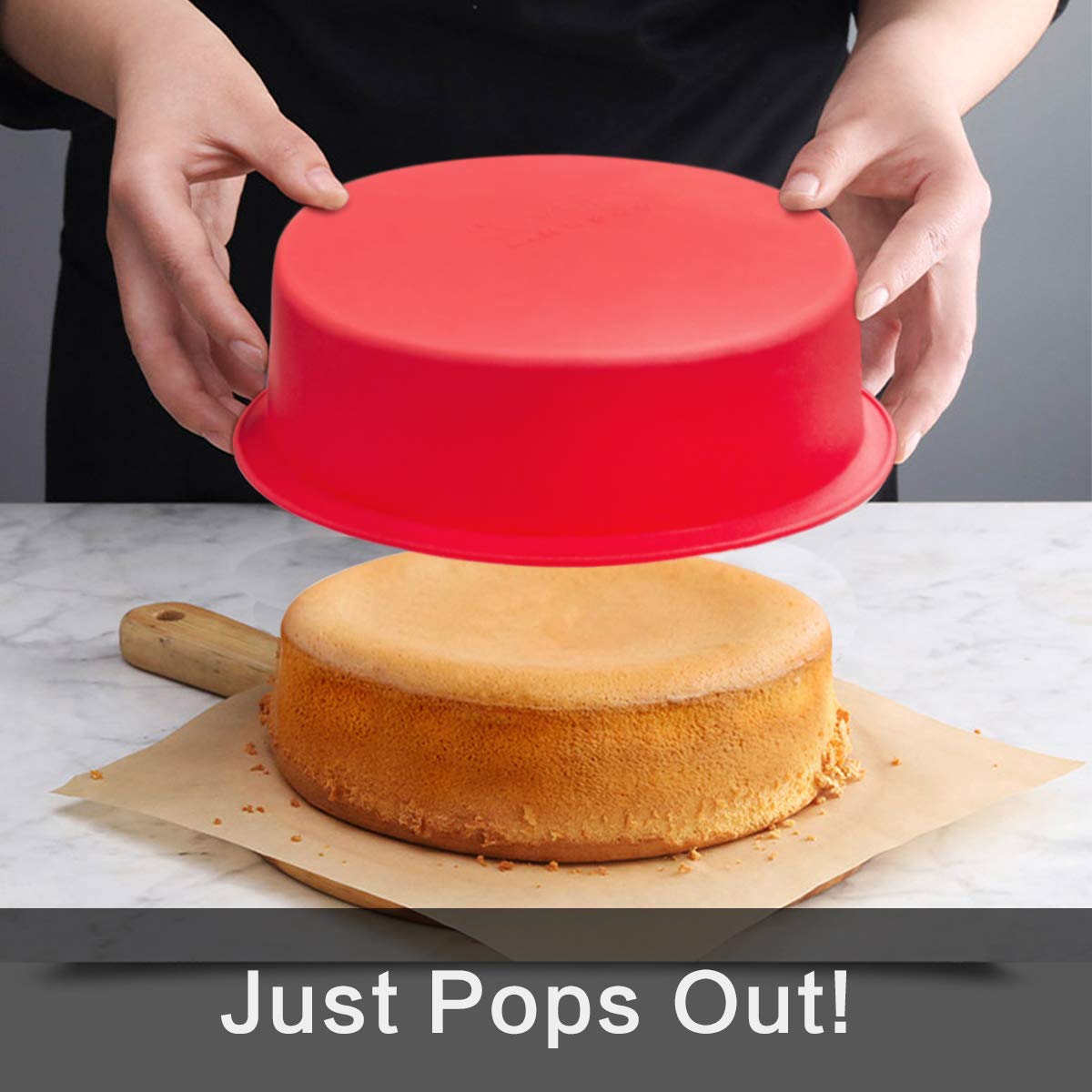 SILIVO round bakeware 3 piece set ideal for layer cakes and cheesecakes