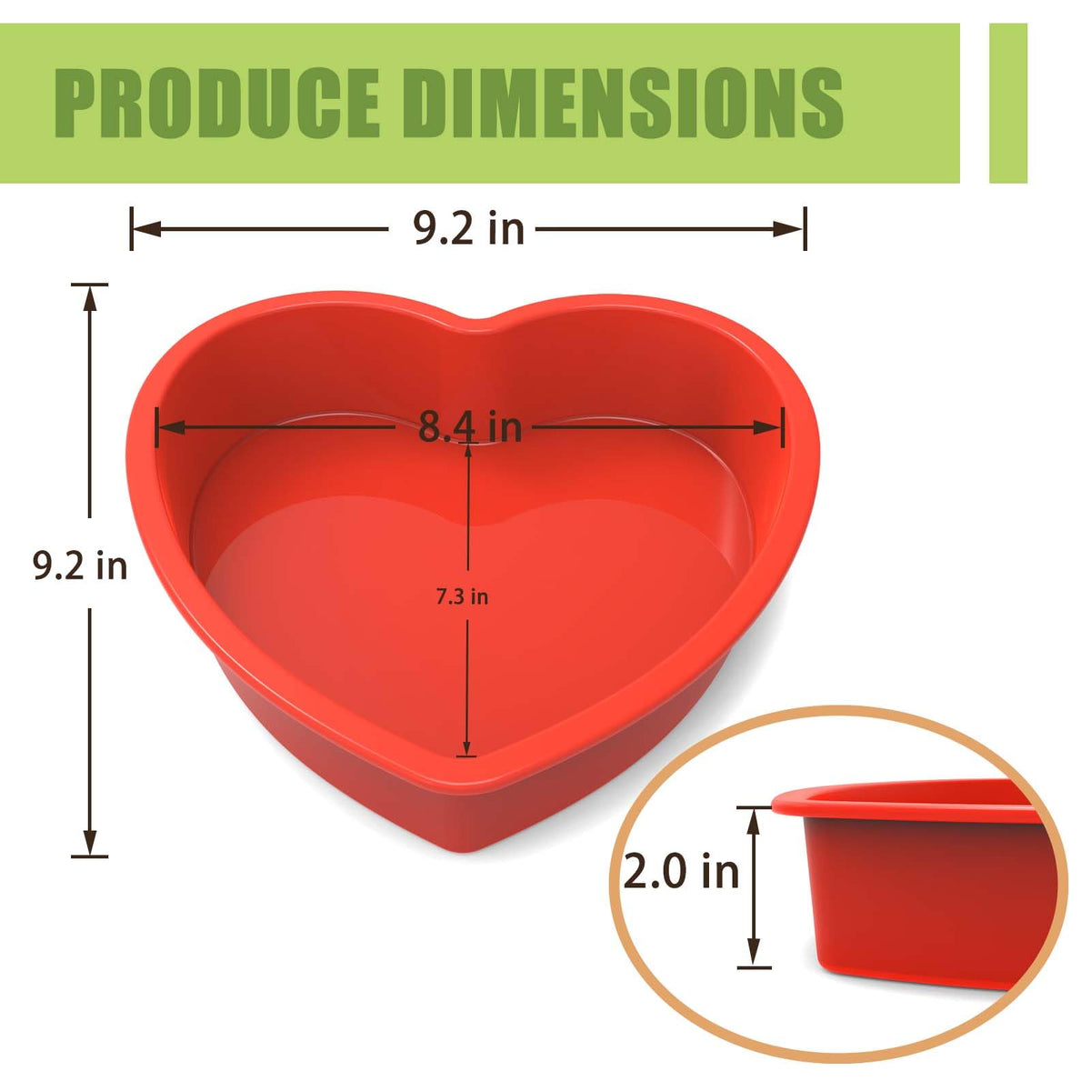 SILIVO eco-friendly silicone heart pan for quick release and cleanup