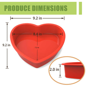 SILIVO eco-friendly silicone heart pan for quick release and cleanup