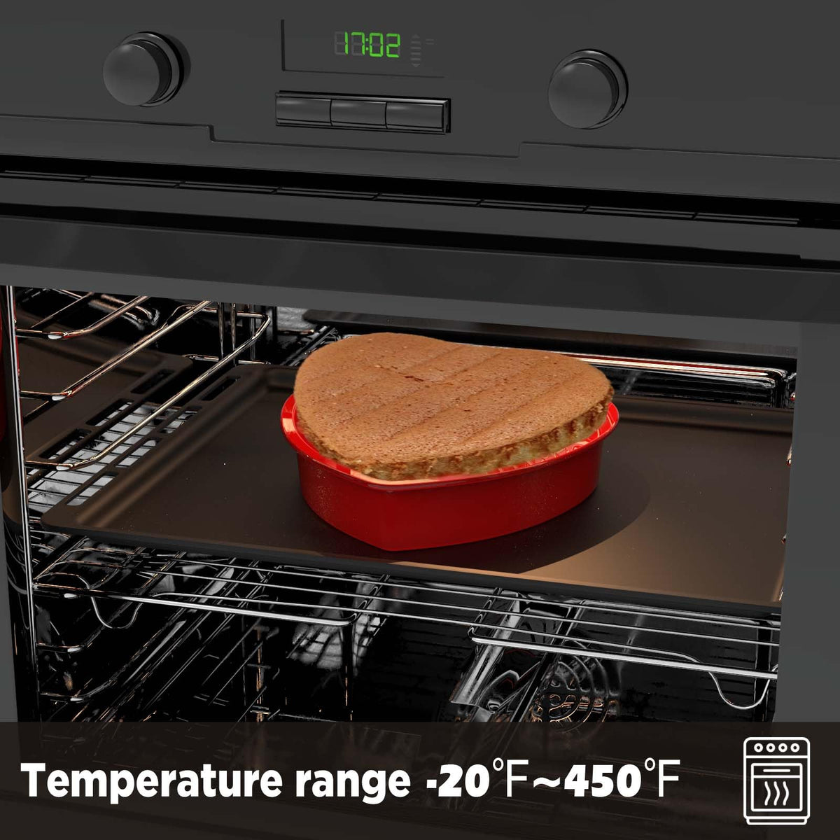 SILIVO 9-inch heart pan supports bakeware versatility for cakes, brownies, or soaps